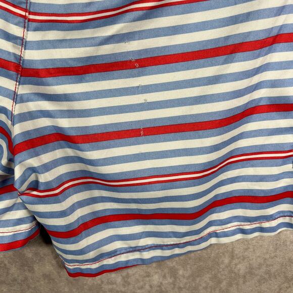 Southern Marsh Swim Shorts Trunks Mens Medium Blue Red Striped Drawstring - Picture 6 of 10